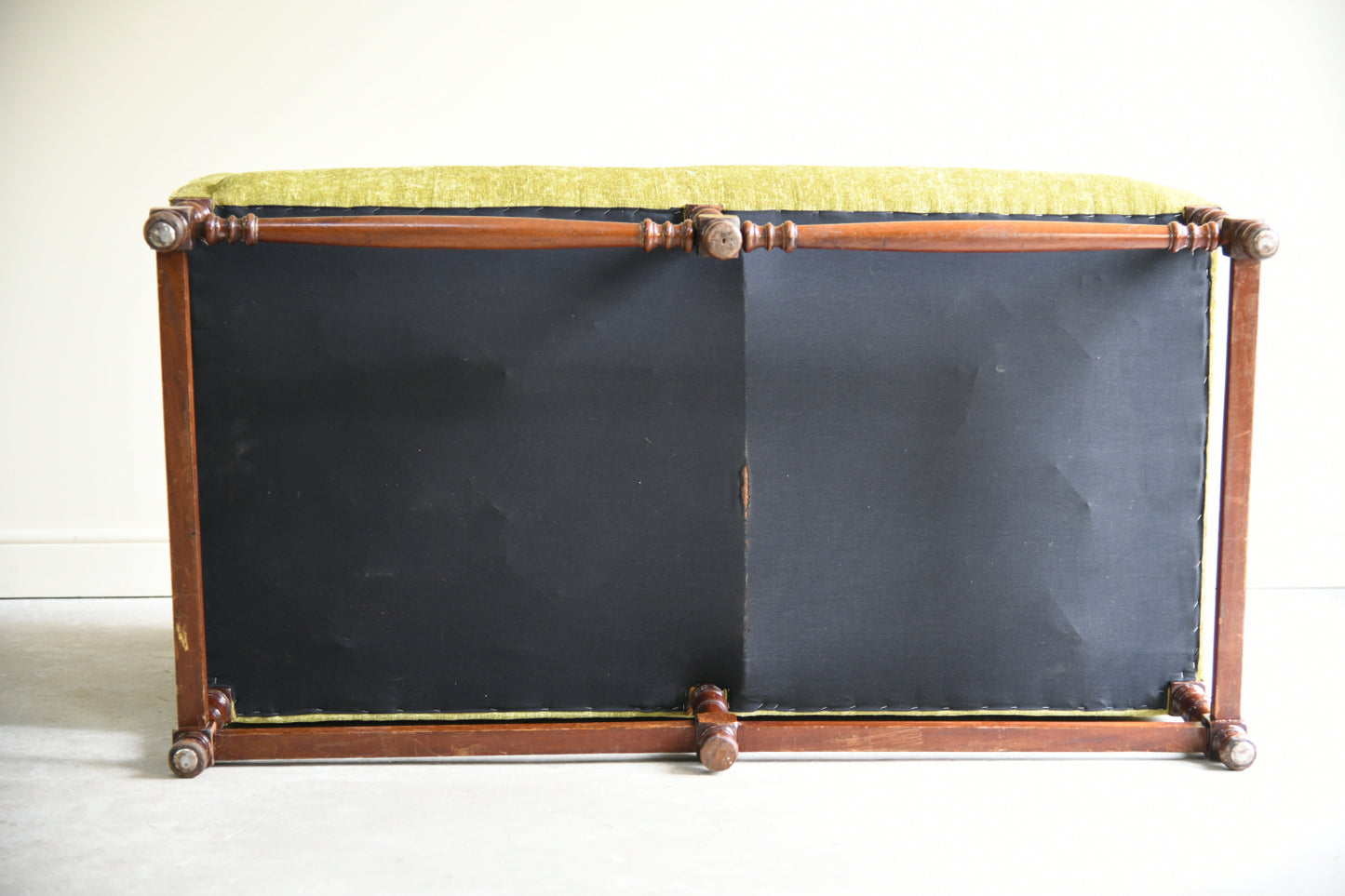 Early 20th Century Upholstered Oak Hall Settee