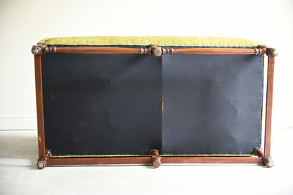 Early 20th Century Upholstered Oak Hall Settee