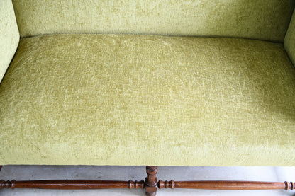 Early 20th Century Upholstered Oak Hall Settee