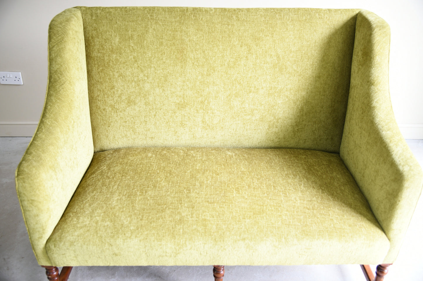 Early 20th Century Upholstered Oak Hall Settee