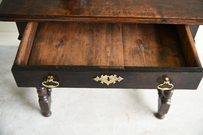 Late 17th Century Oak Side Table with Single Drawer