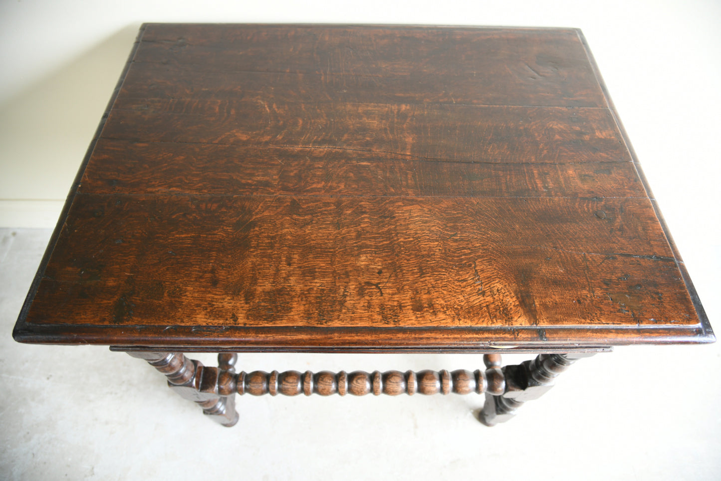 Late 17th Century Oak Side Table with Single Drawer