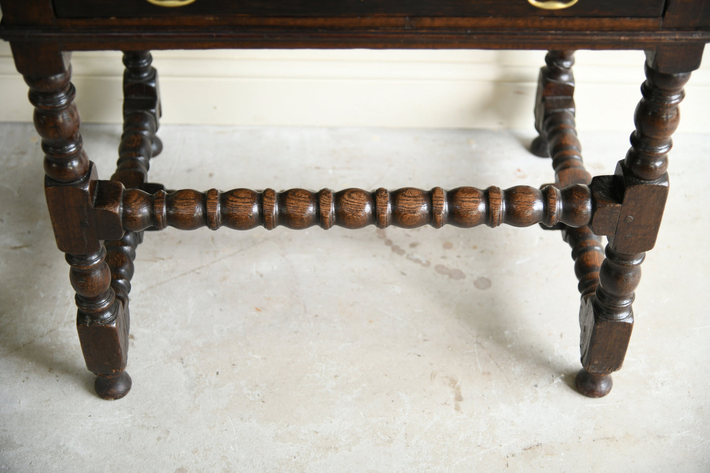 Late 17th Century Oak Side Table with Single Drawer