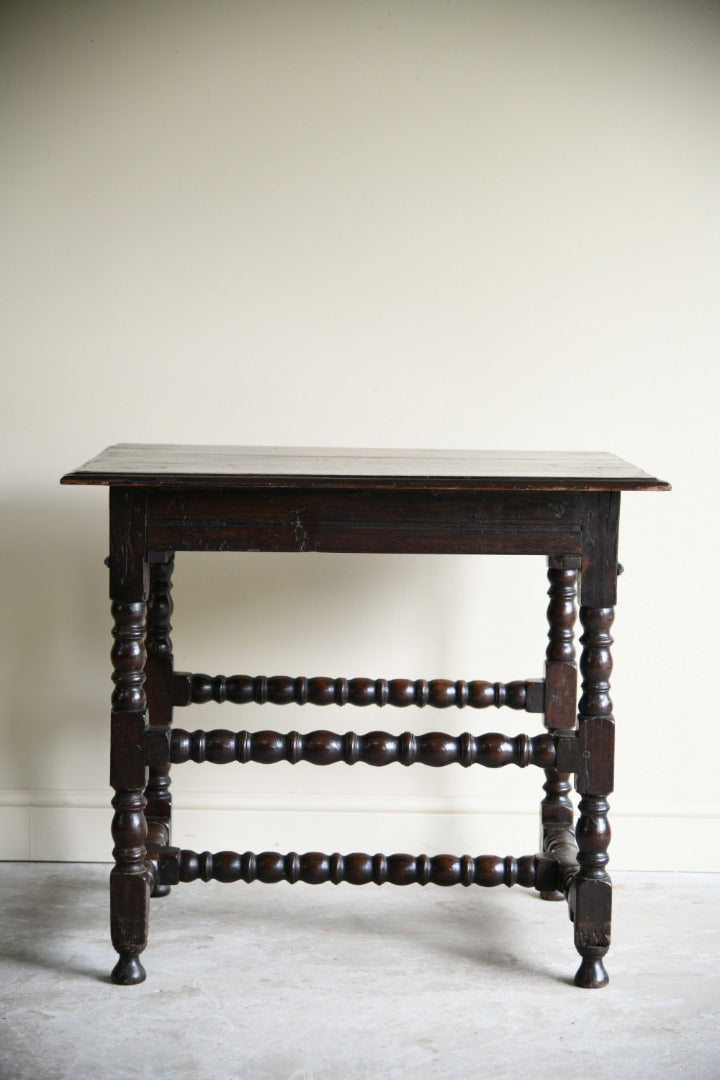 Late 17th Century Oak Side Table with Single Drawer