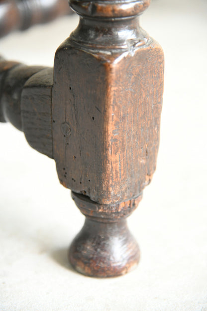 Late 17th Century Oak Side Table with Single Drawer