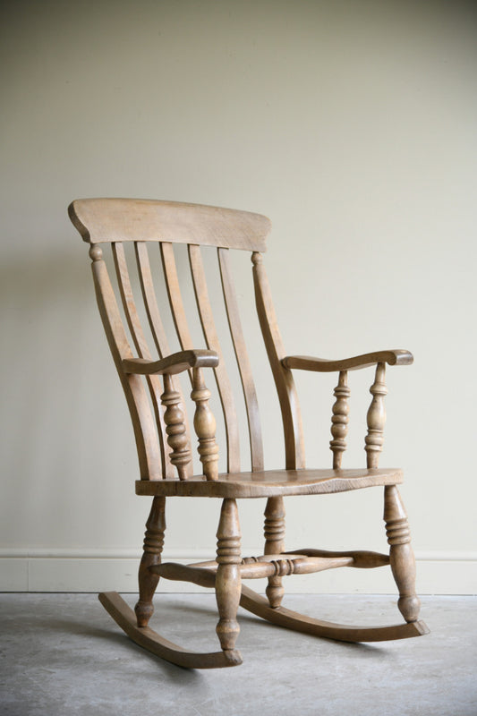Beech Lathe Back Rocking Chair