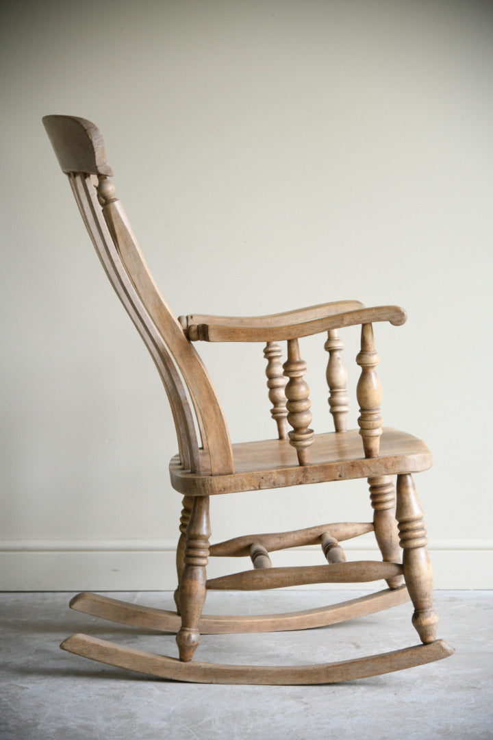 Beech Lathe Back Rocking Chair