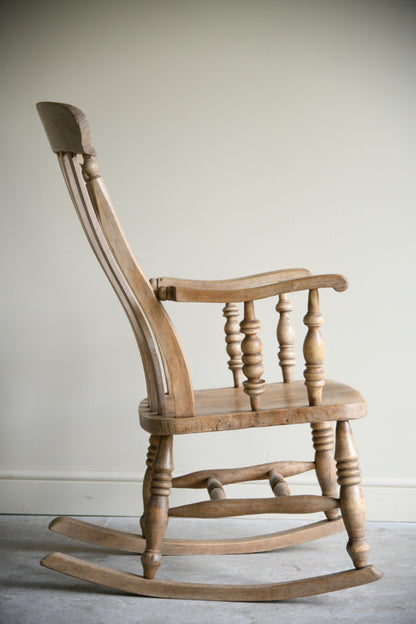 Beech Lathe Back Rocking Chair