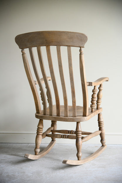 Beech Lathe Back Rocking Chair