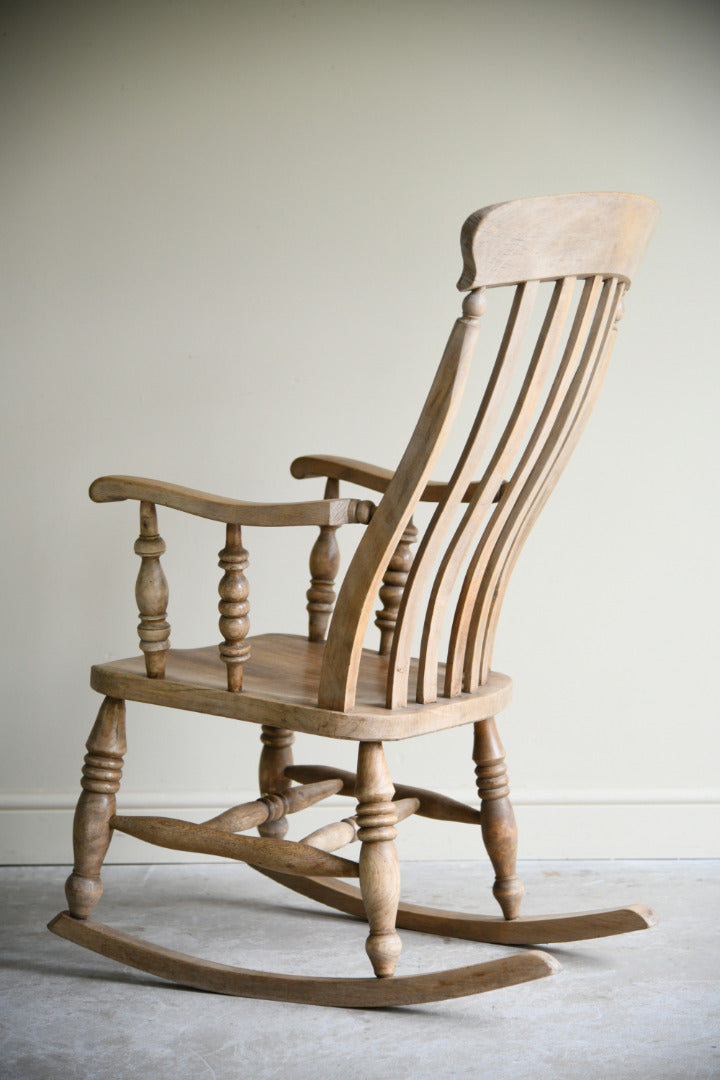 Beech Lathe Back Rocking Chair