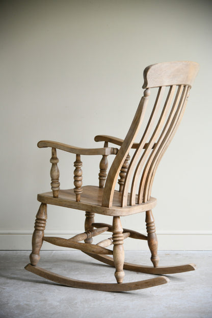 Beech Lathe Back Rocking Chair