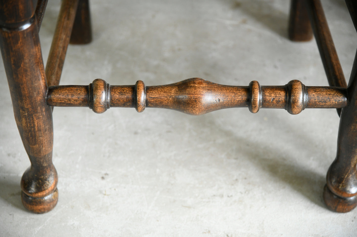 4 Country Spindle Back Rush Seat Dining Chairs