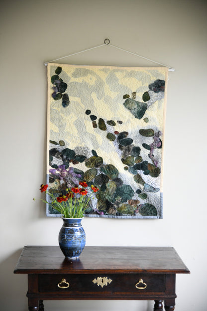 On the Beach Contemporary Textile Wall Hanging