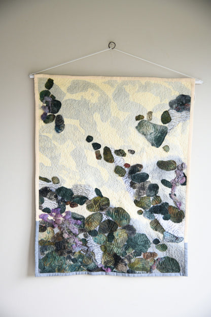 On the Beach Contemporary Textile Wall Hanging