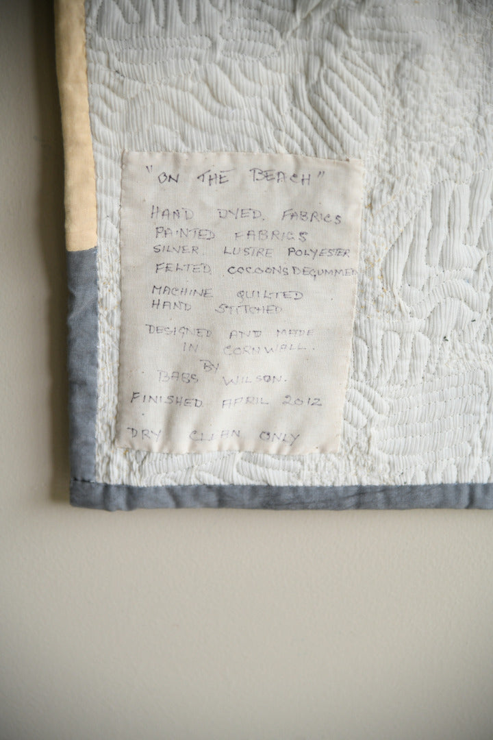 On the Beach Contemporary Textile Wall Hanging