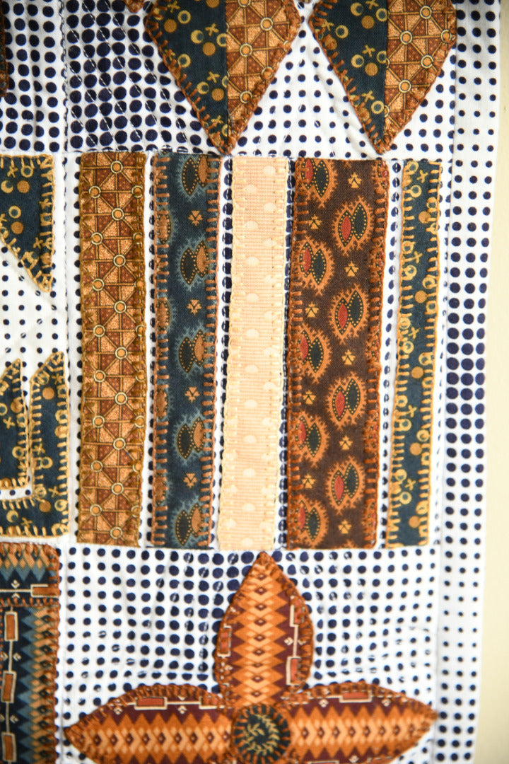 Four By Four - Black Gold Contemporary Textile Wall Hanging