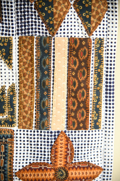Four By Four - Black Gold Contemporary Textile Wall Hanging