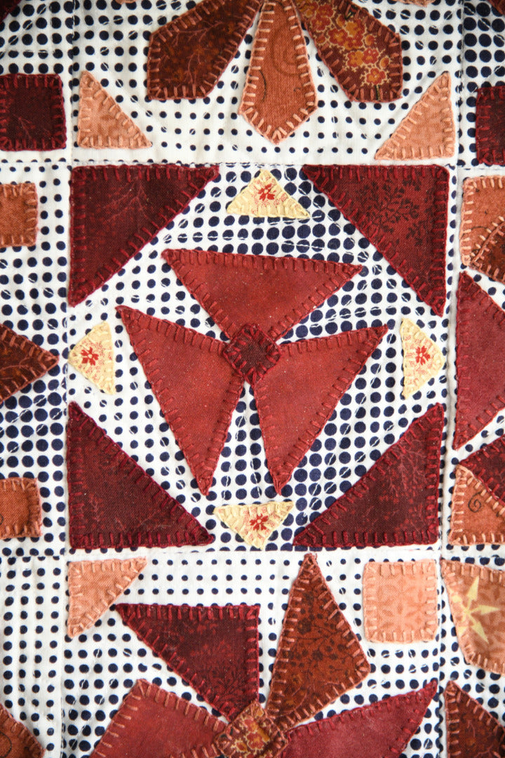 Four By Four - Burgundy Contemporary Textile Wall Hanging