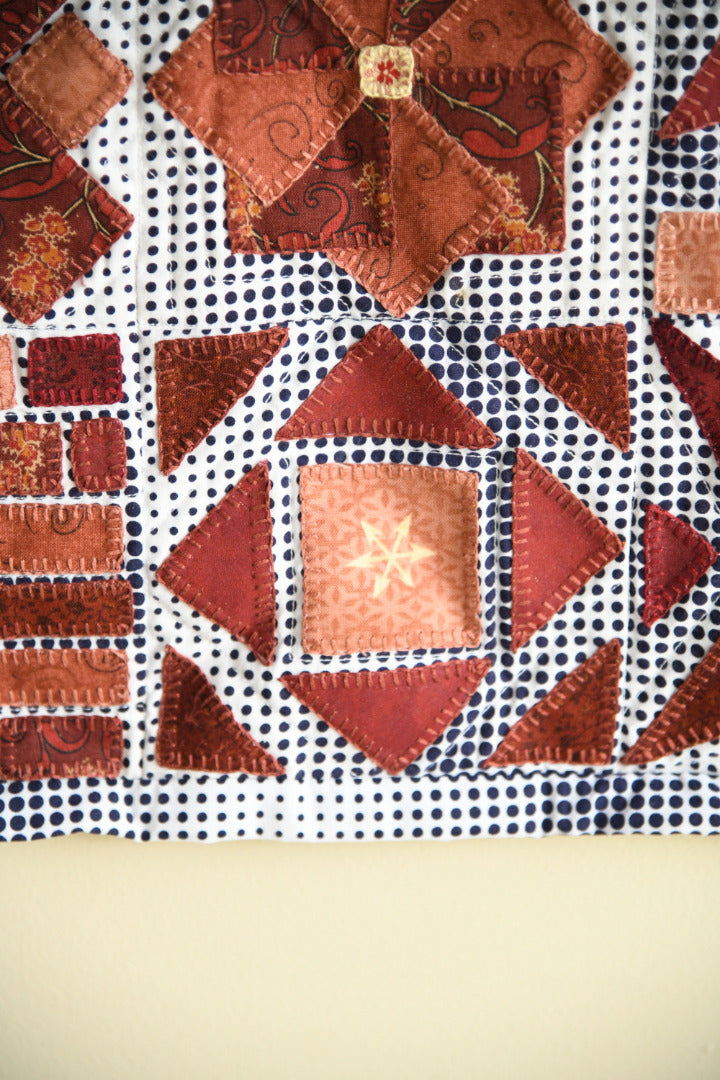 Four By Four - Burgundy Contemporary Textile Wall Hanging