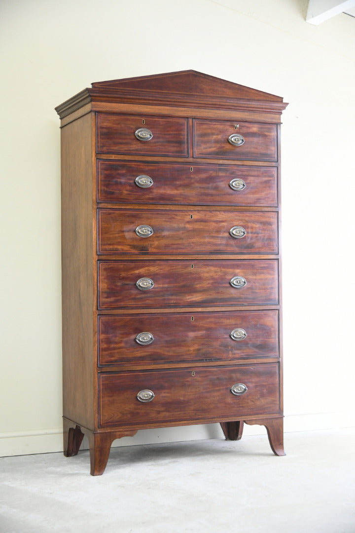 Georgian Style Mahogany Tall Chest of Drawers