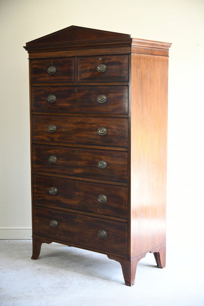 Georgian Style Mahogany Tall Chest of Drawers