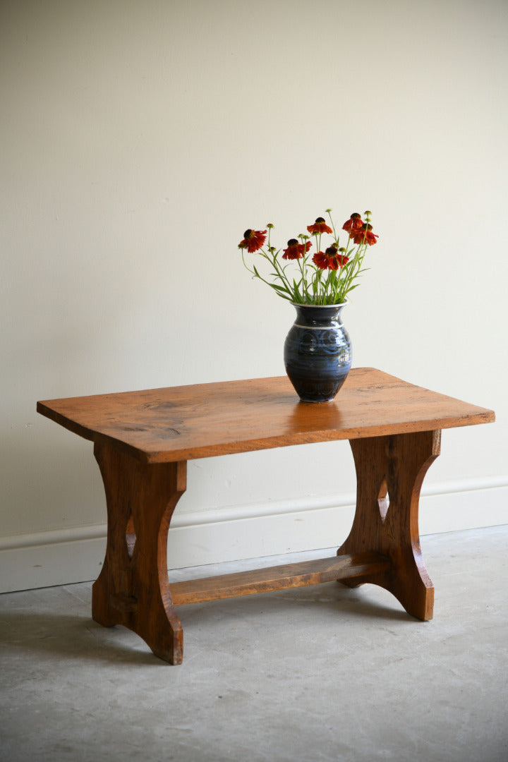 Rustic Pine Trestle Coffee Table