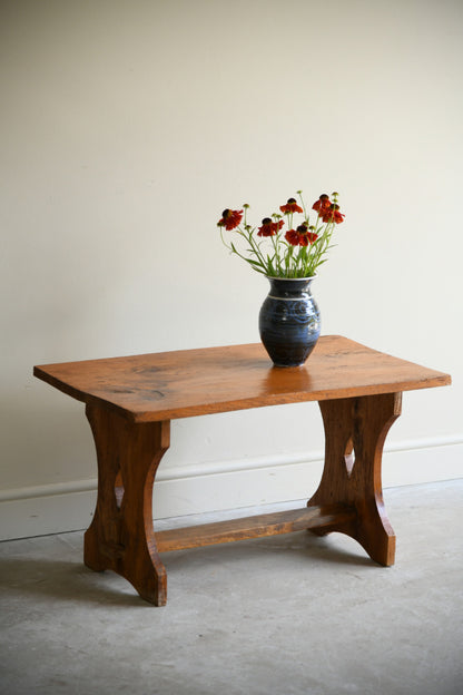 Rustic Pine Trestle Coffee Table