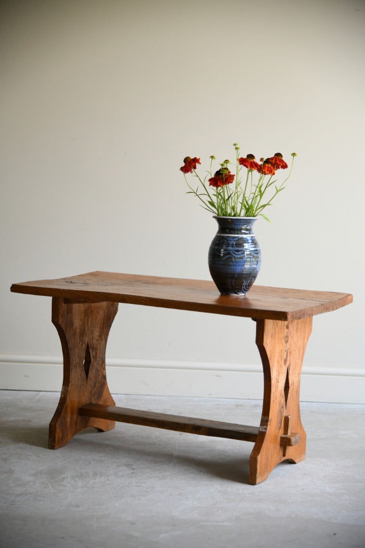 Rustic Pine Trestle Coffee Table