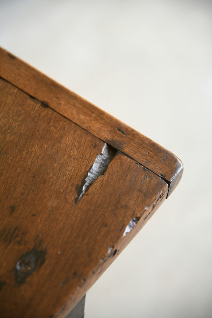 18th Century Carved Oak Side Table