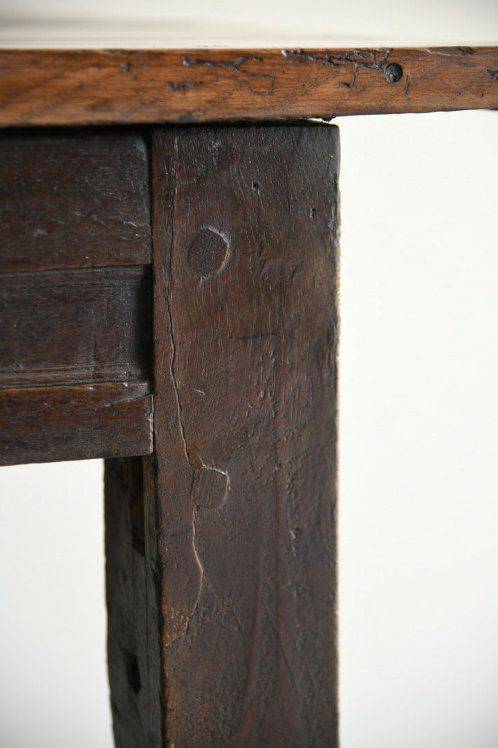 18th Century Carved Oak Side Table