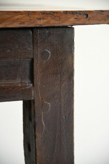 18th Century Carved Oak Side Table