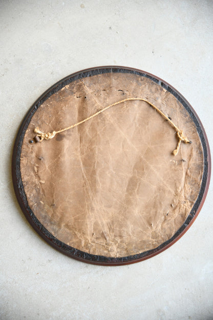 Early 20th Century Round Mahogany Framed Bevelled Wall Mirror