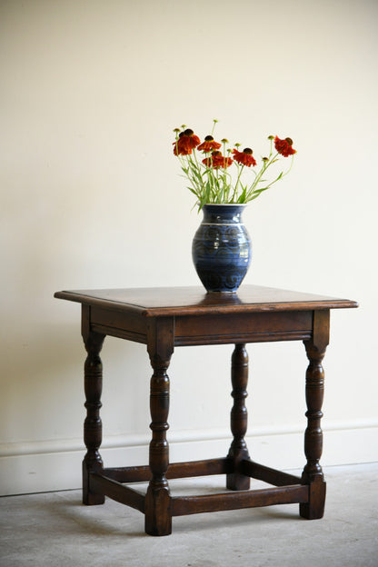 17th Century Style Oak Occasional Table