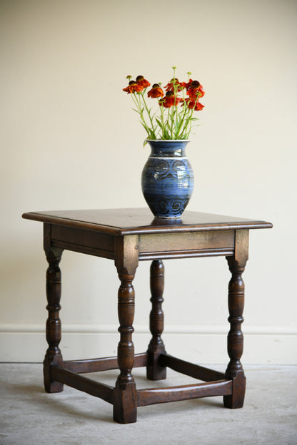 17th Century Style Oak Occasional Table