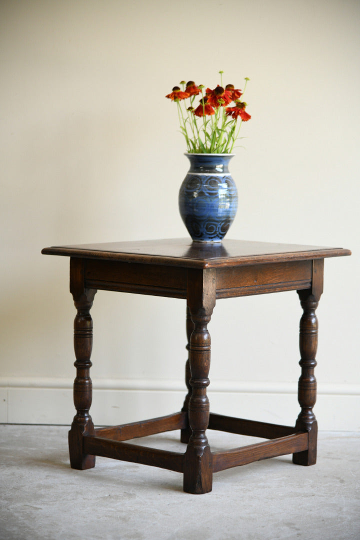 17th Century Style Oak Occasional Table