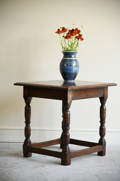 17th Century Style Oak Occasional Table