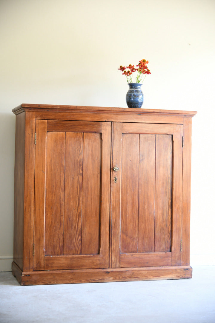 Antique Pine Two Door Housekeepers Cupboard