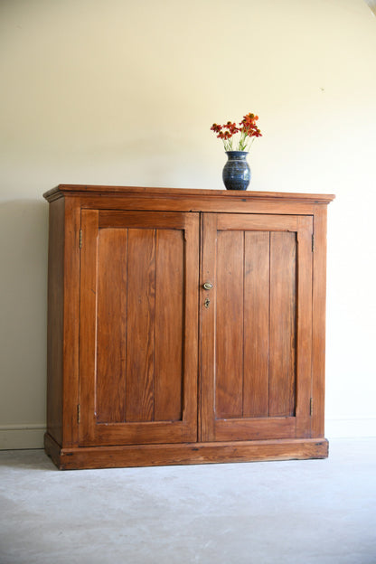 Antique Pine Two Door Housekeepers Cupboard