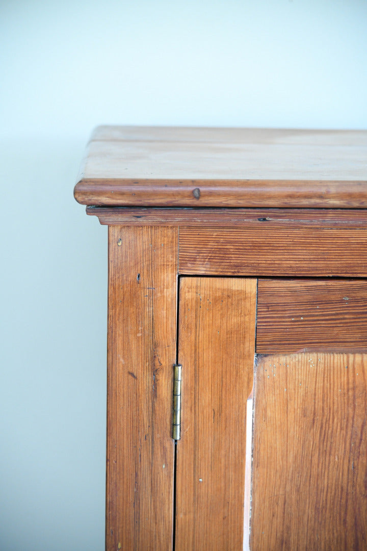 Antique Pine Two Door Housekeepers Cupboard