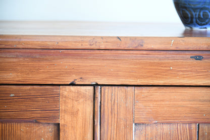 Antique Pine Two Door Housekeepers Cupboard
