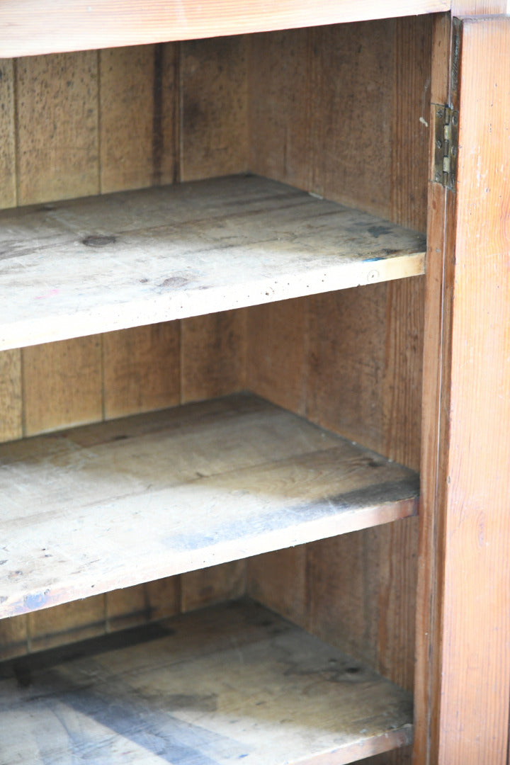 Antique Pine Two Door Housekeepers Cupboard