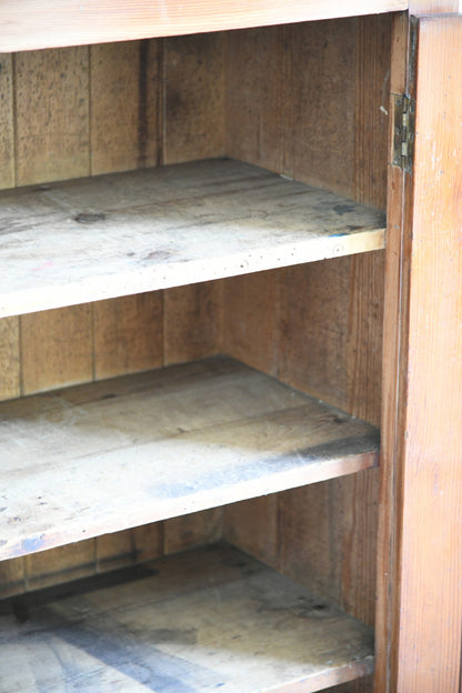 Antique Pine Two Door Housekeepers Cupboard