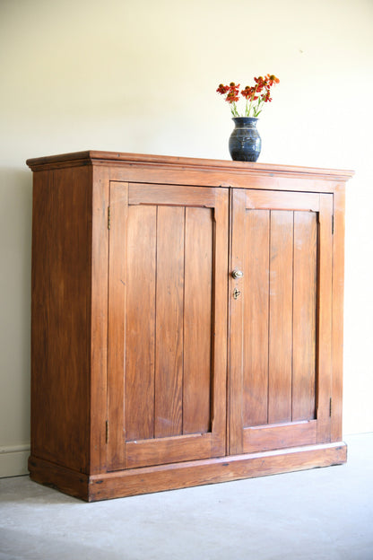 Antique Pine Two Door Housekeepers Cupboard