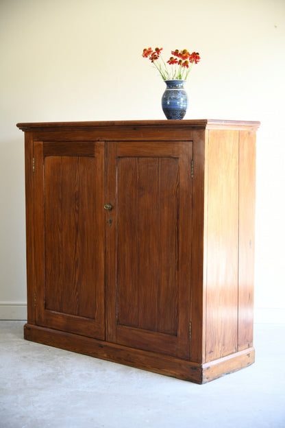 Antique Pine Two Door Housekeepers Cupboard