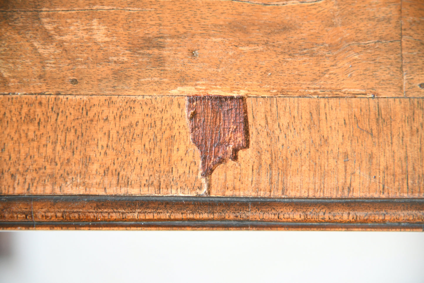 Antique Figured Walnut Kneehole Desk