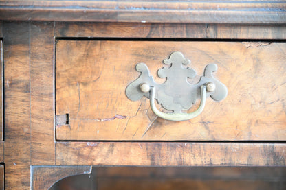 Antique Figured Walnut Kneehole Desk