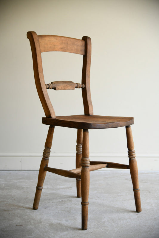 Antique Victorian Elm & Beech Kitchen Chair