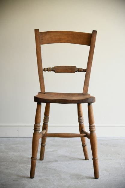Antique Victorian Elm & Beech Kitchen Chair