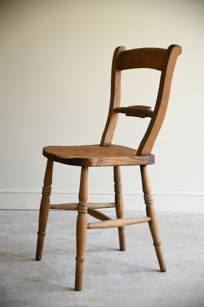Antique Victorian Elm & Beech Kitchen Chair