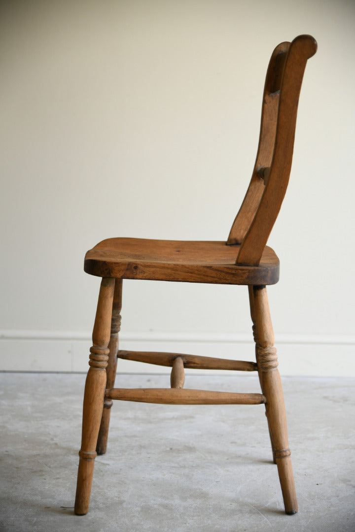 Antique Victorian Elm & Beech Kitchen Chair